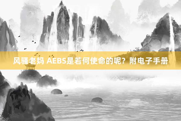 风骚老妈 AEBS是若何使命的呢？附电子手册
